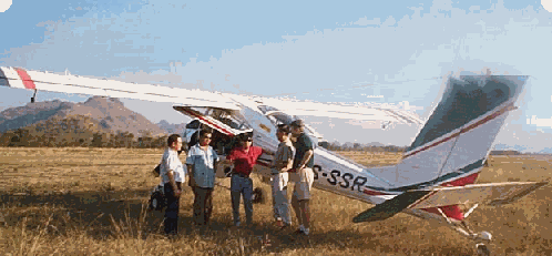 The Wilga at River Kwai airstrip in Kanchanaburi (click if you want to Fly the Wilga)