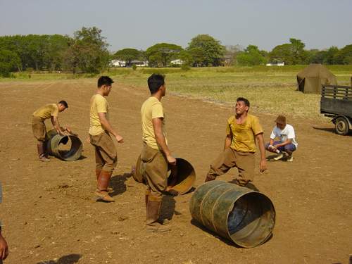 "Barrel Roll" training - Dam Geun gets sick