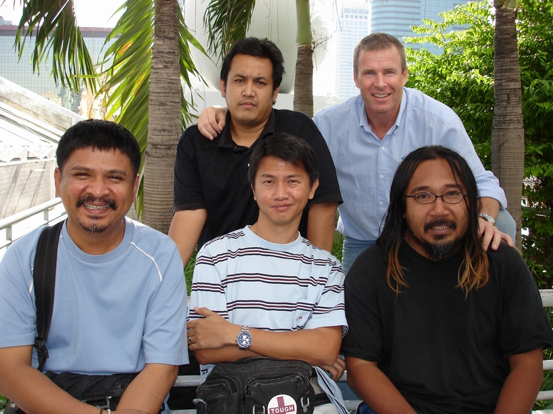 FIRST FLIGHT POST PRODUCTION TEAM -- Khun Tanit, Khun Ravit, Khun Piya, Khun Ek, Khun Tom.